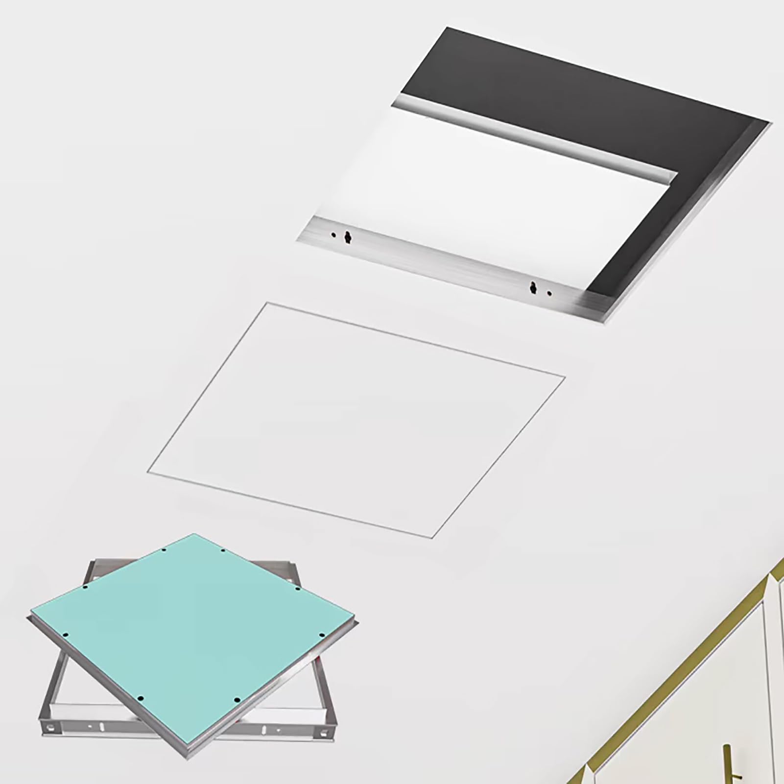 Dailify Access Panel 15x15 20x20 30x30 40x40 Access Panel Door, Ceiling Plasterboard Inspection Cover Panels, Drywall Access Hatch/Revision Hole Cover(15x15cm (5.9x5.9in))