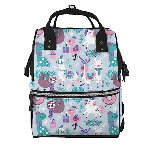 Sac à dos ordinateur portable avec motifs animaux de Noël - Modèle multicolore taille unique