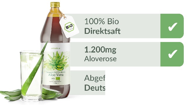 Aloe Vera Saft 100% BIO [NEU] - Einfhrungsangebot - 3 Liter - Direktsaft,  gefiltert - Premium Qualitt mit 1.200mg Aloverose, kontrolliert und  abgefllt in Deutschland : Amazon.de: Drogerie & Krperpflege