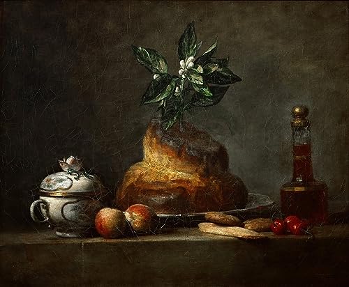 Toile de peinture Chardin La Brioche, impression murale premium