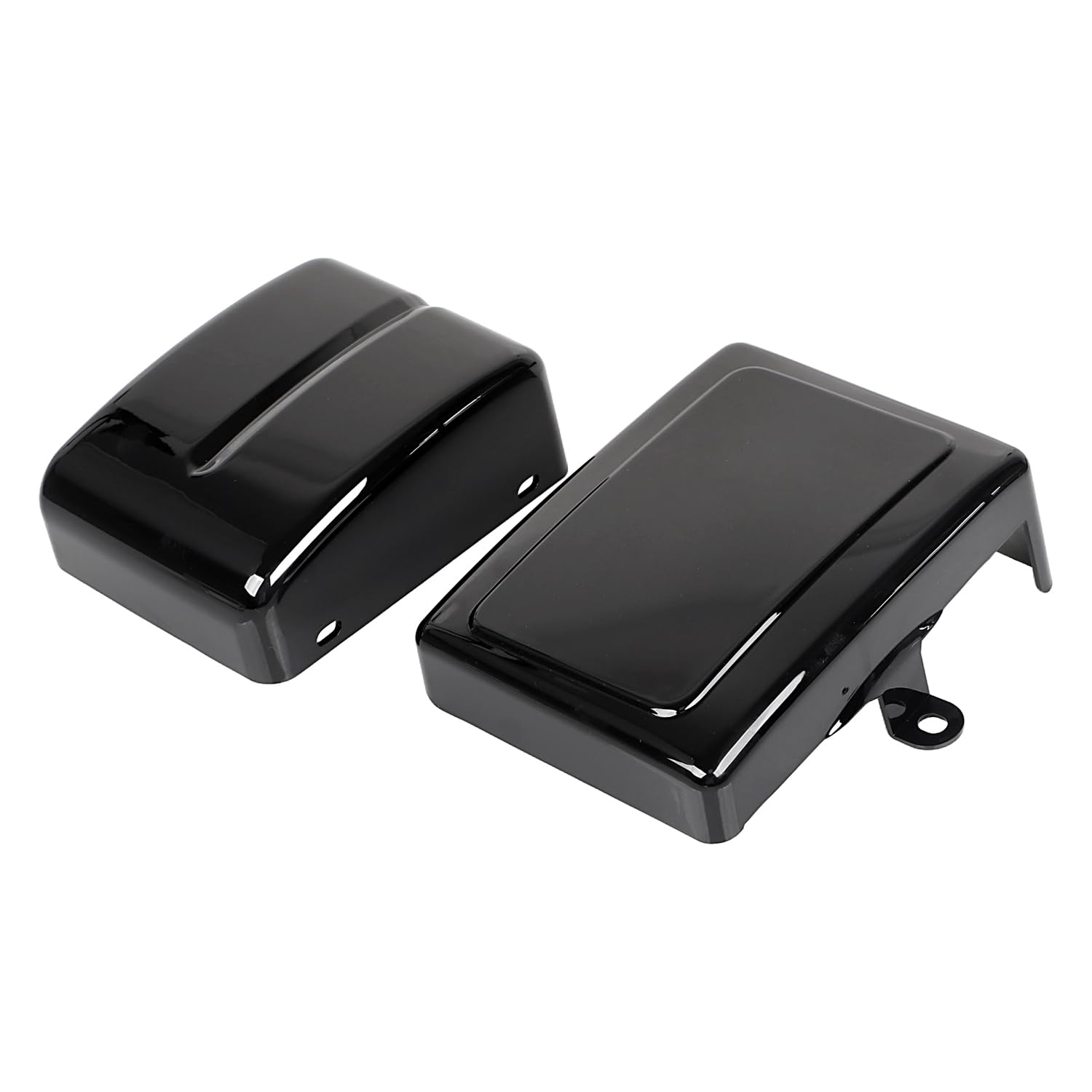 Pannello di copertura della batteria laterale nero Per Harley Dyna Fat Bob Street Bob Super Glide Wide Glide Switchback 2006-2017