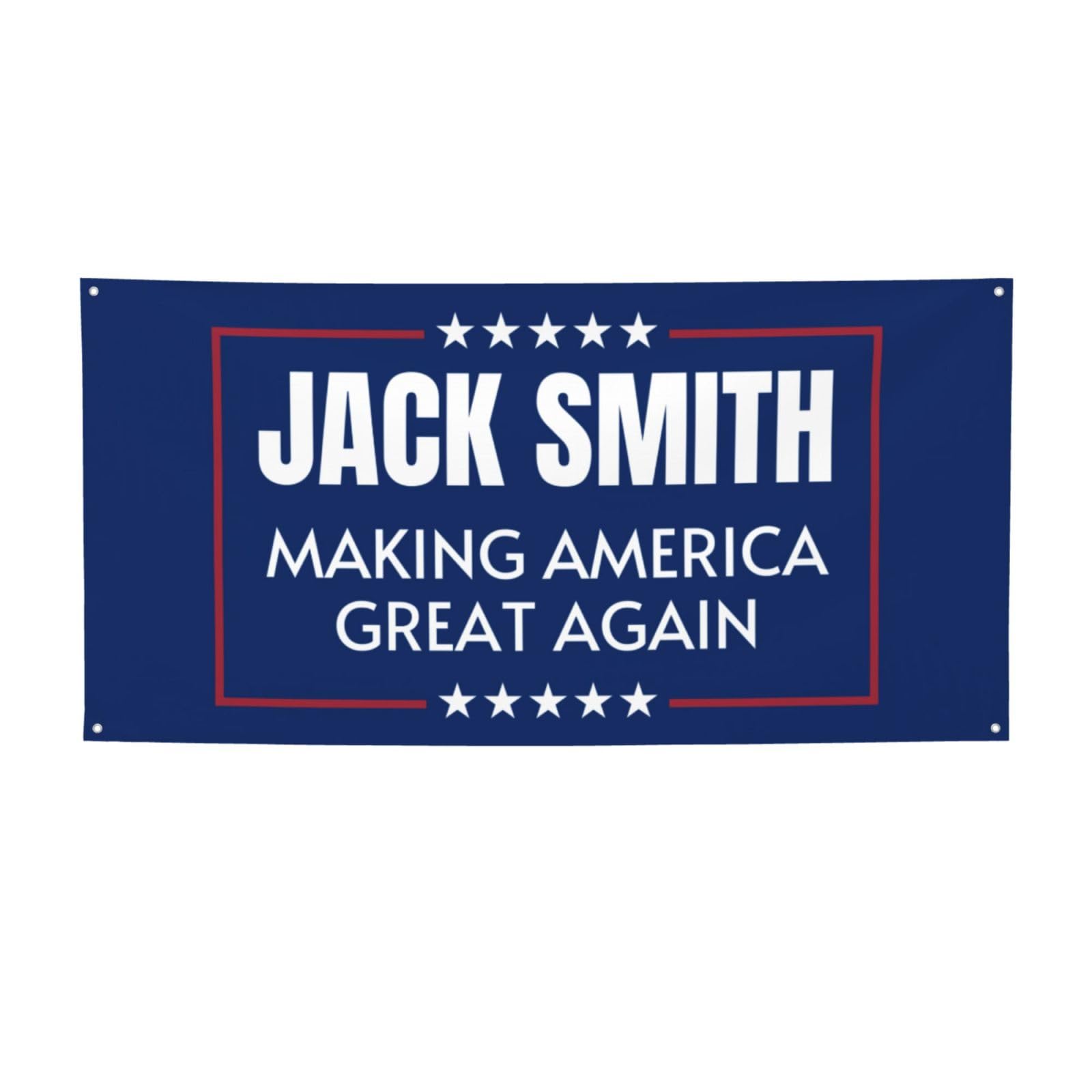 2x4 Ft Jack-Smith Making America Great Again Banner Flag Let'S Go Jack-Smith Flag Sign Fuck Anti Trump For Prison 2024 Flag Banner For Room Party Decoration With 4 Metal Eyelets