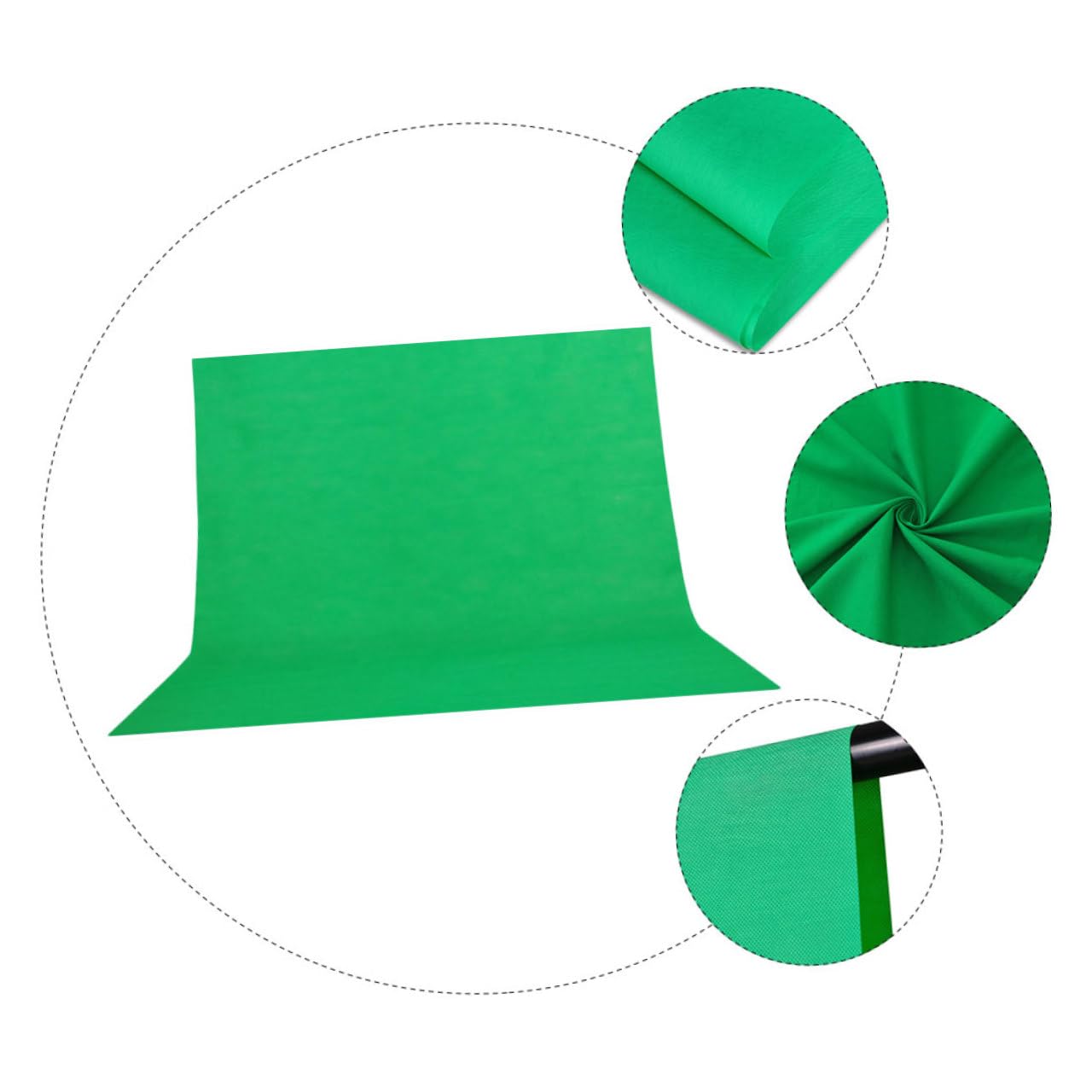 Artibetter Fondo de Fotografía Verde de 2.1x1.6m de Tela Muselina Lavable para Grabación y Tutoriales de Belleza Función de Posprocesamiento Mate