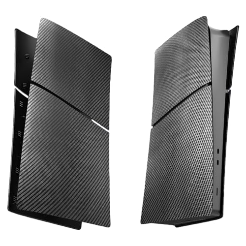 Image of Slim Digital Edition Cover Plates for New PS5 Slim Console, Shell Panels Compatible with New PlayStation 5 Slim Accessories Protective Replacement Faceplate (Carbon Fiber)