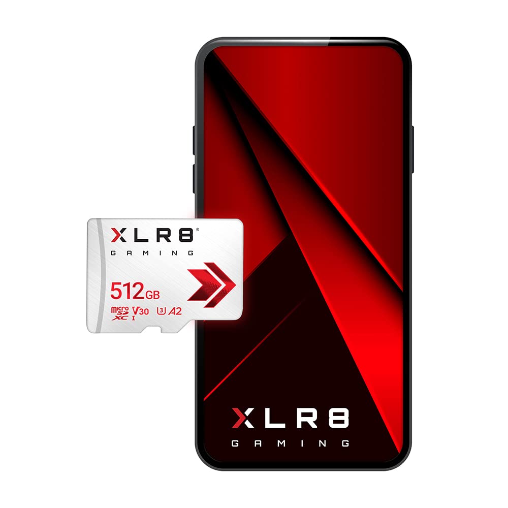 PNY 512GB XLR8 Gaming C10 U3 V30 A2 microSDXC Scheda di Memoria Flash