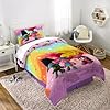 Dreamworks Trolls Bedspread Twin Set for Kids - Bundle with Poppy Quilted Bedspread for Twin Bed Plus Pillowcase, Stickers, More | Trolls Poppy Twin Bedding Set for Girls #3