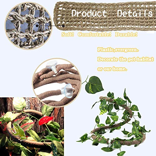 Tfwadmx Bearded Dragon Tank Accessories Resin Dinosaur Triceratops Skull Reptiles Seagrass Hammock Habitat Decor… - Image 6