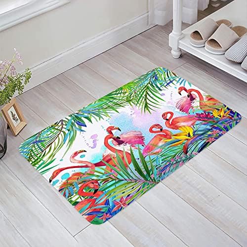 Flamingo Door Mat, Absorbent Durable Front Doormat Entrance