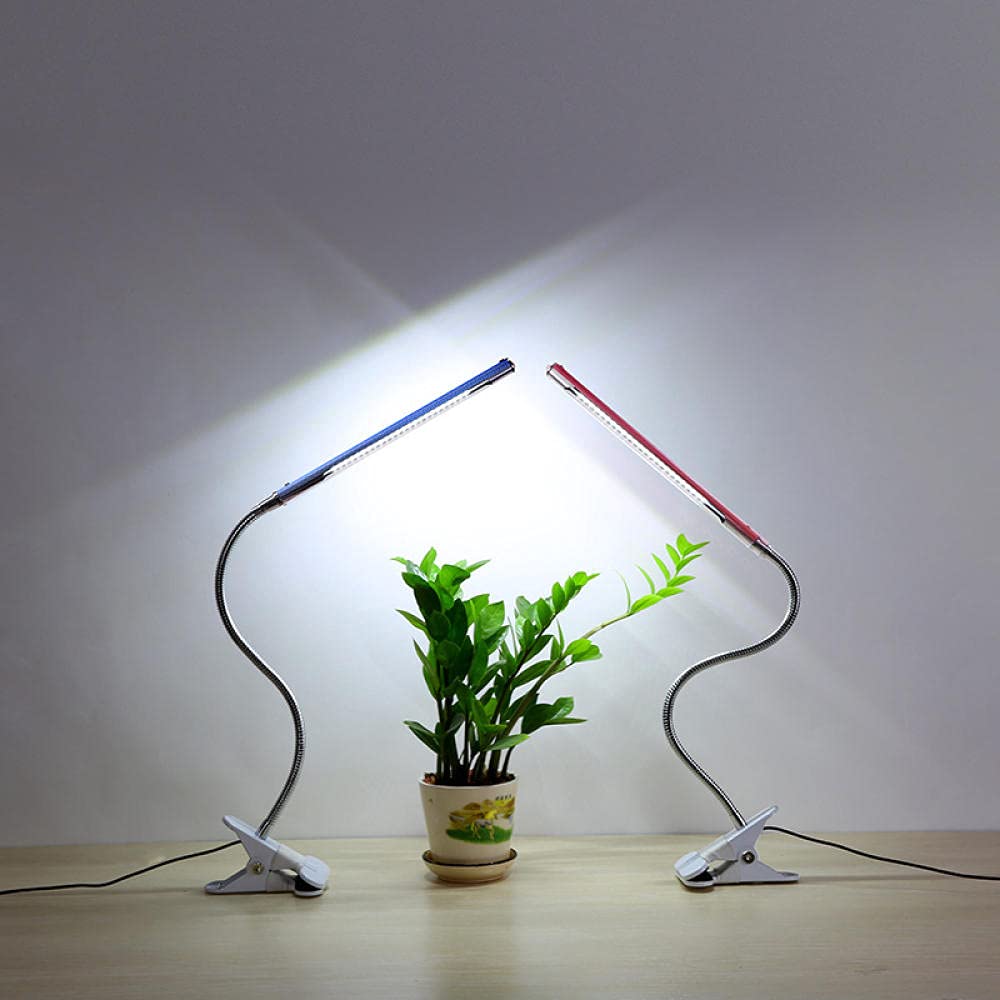 Clip-Lichter Klemmlampe Klemmleuchte Clip Schreibtischlampe Led Bettside Lesen Leade Leage Eye Protection Desct Steuer Leder Studentwahme Schaublichkeitschluss-Light-Touch-Arbeit-Blau Weiss