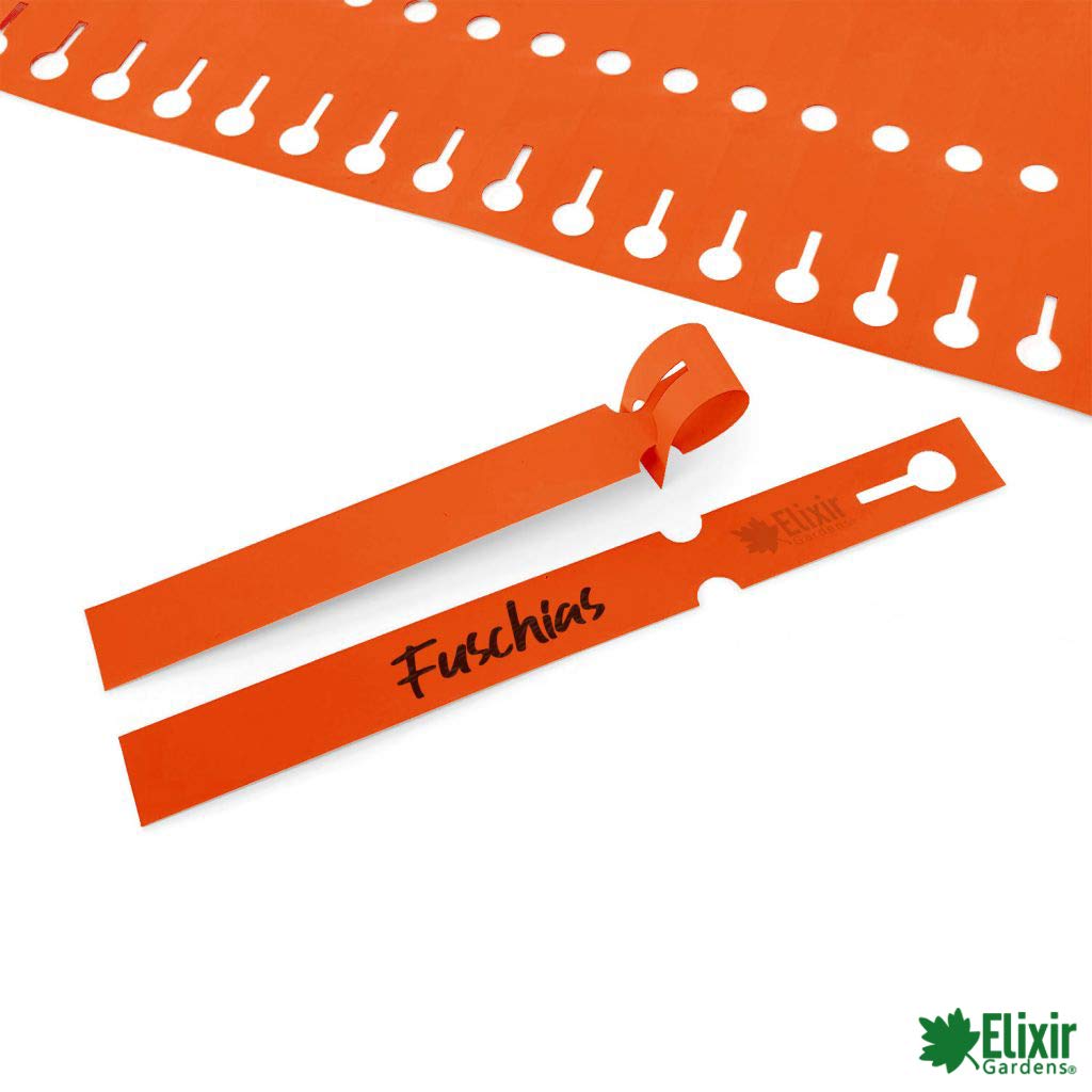 PVC Garden Tags Tie-on Labels Elixir Gardens Loop Lock Plant Labels ...