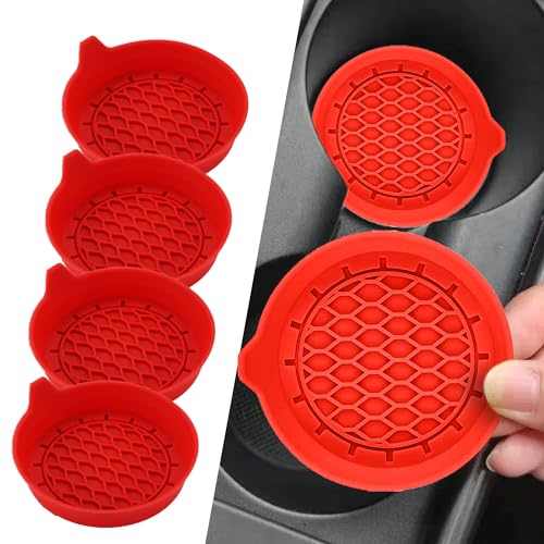 4PCS Posavasos de silicona antideslizante para auto miniatura 1