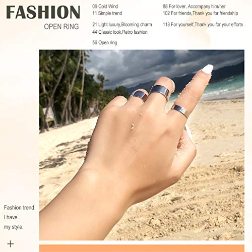 Silvora Sterling Silver Stackable Knuckle Ring, 5MM Toe Finger Open Band Ring for Women Men Girls Minimalist Jewelry Personalized Custom Rings (Send Gift Box) - Thumbnail 3