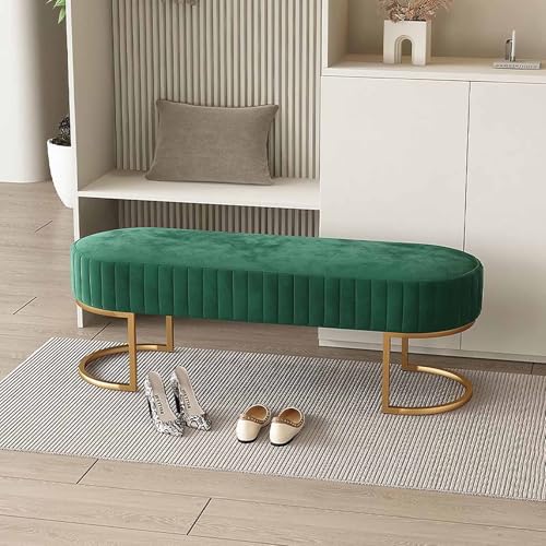Banc à chaussures en métal avec coussin confortable pour couloir
