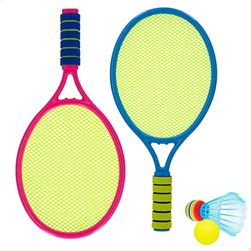 COLORBABY 49535, Raquettes Badminton, Jeux de Plage, Pelles de Plage, Jeux d'extérieur pour...