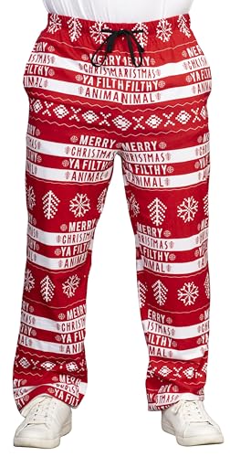 Ya Filthy Animal Merry Christmas Adult Sleep Lounge Pants - Festive Unisex Pajama Bottoms