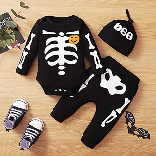 Shalofer Baby Boy Halloween Clothes Baby Skeleton Halloween Outfit4