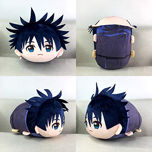 Davrcte Jujutsu Kaisen Fushiguro Megumi Cute Figure Lying Dolls Plushie Anime Stuffed Plush Toy Throw Pillows Gifts for Boys Girls Teens