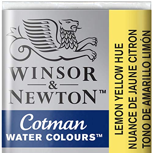 Winsor & Newton Cotman Acuarela En Pastilla, Tono De Amarillo Límon, 1,9x1,6x1,1 cm
