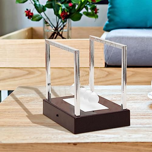 Péndulo de Newton con base roja luminosa para enseñar física 7