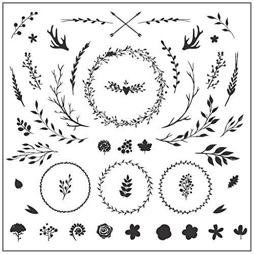 Silikonstempel, Girlande Verlässt Blumen Transparent Klar Silikon Stempel Blatt Scrapbooking Fotoalbum DIY Stempel Für Weihnachten Valentinstag Thanksgiving Geschenke