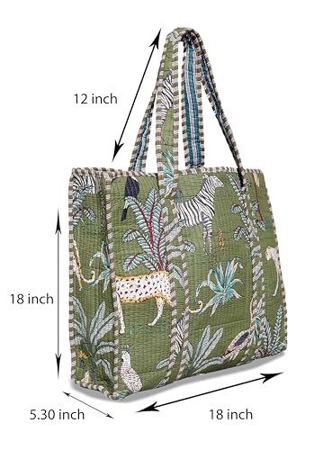 Bolso Tote de Algodón Acolchado para Mujer, 18 Pulgadas miniatura 7