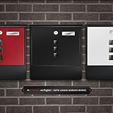 TÄGA 2214 Design Briefkasten matt anthrazit mit Zeitungsfach, Namensschild, Sichtfenster - 8