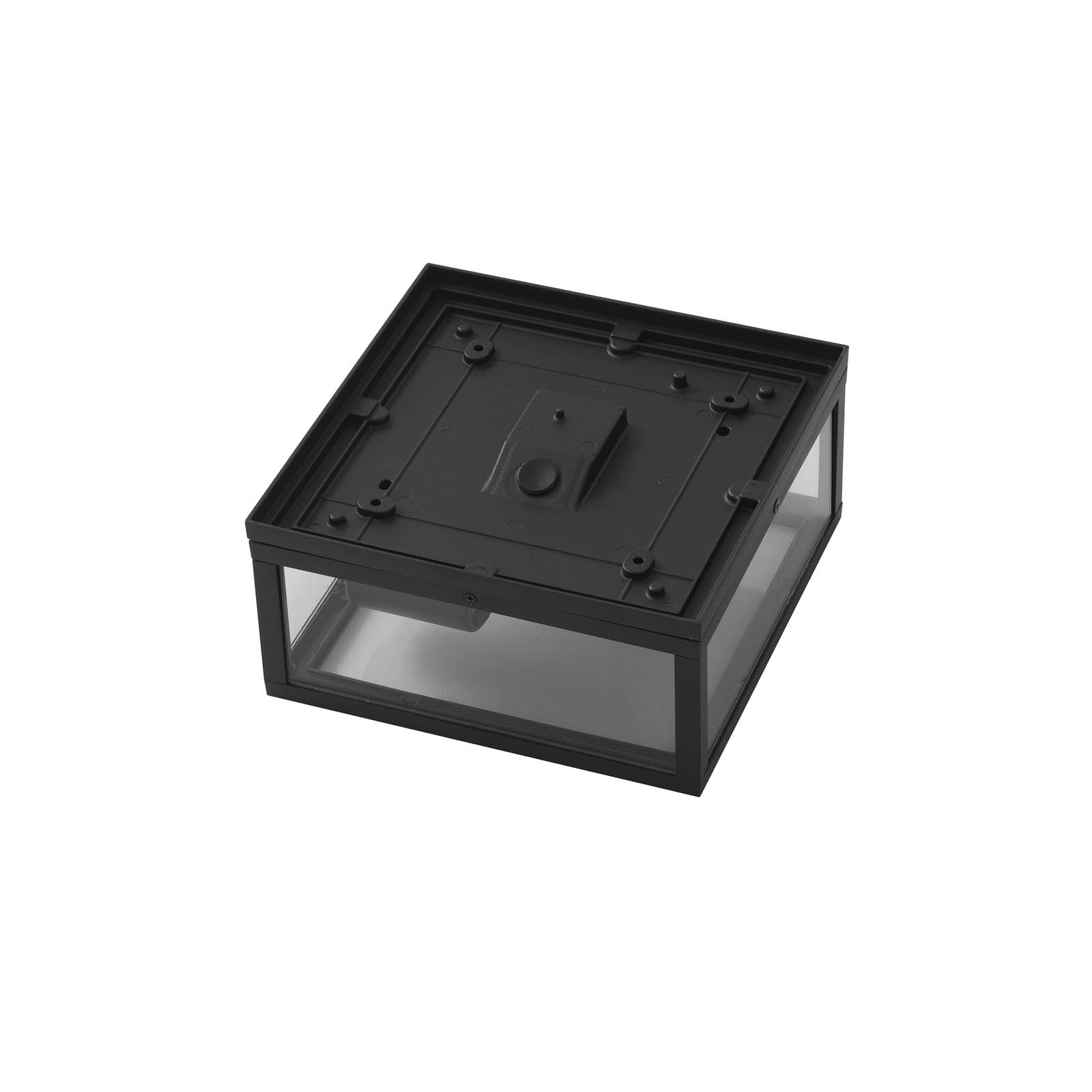 Lindby Plafonnier Kremena à intensité variable Noir Aluminium 2 lampes E27 saillie