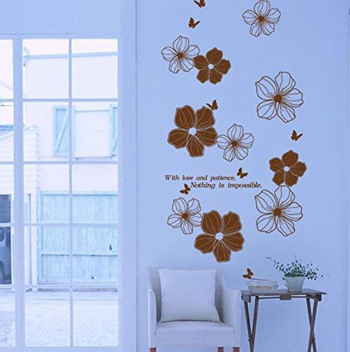 Fleurs autocollants de décoration de maison créative GZZ salon