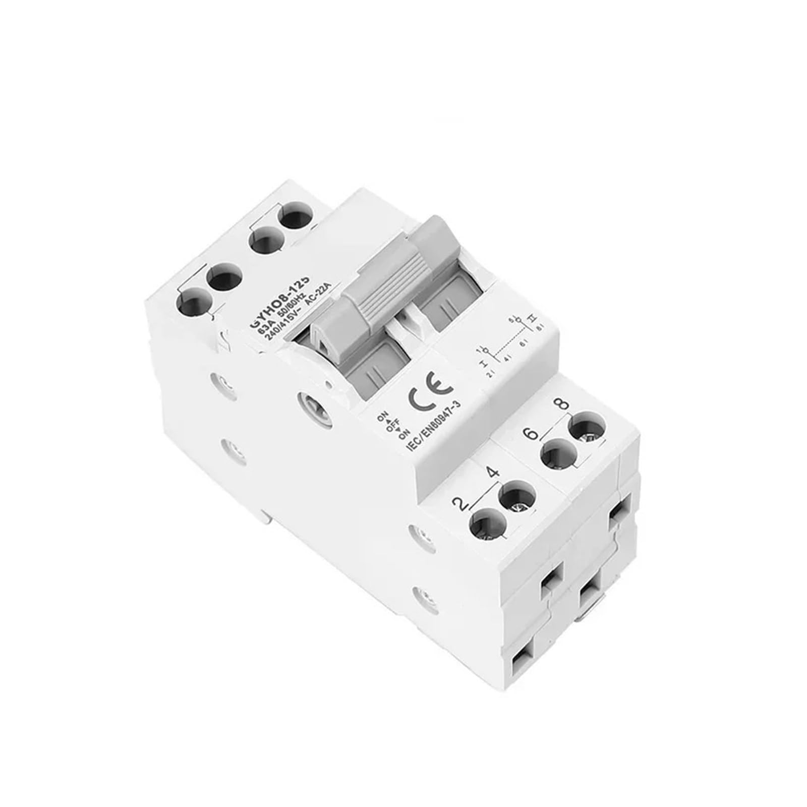 GYHO8 63A Dual Power Manual Conversion Isolating Switch Interlock Circuit Breaker AC Isotator 1P 2P 3P 4P(3P 63A)