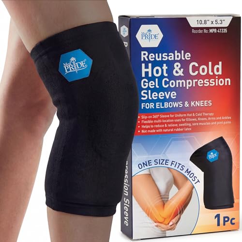 MED PRIDE Gel Compression Sleeve for Elbow, Knee, Arm, Reusable Hot & Cold Therapy for Pain Relief...