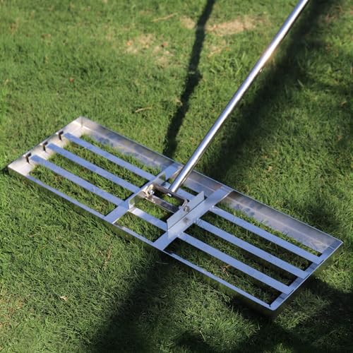 Rastrillo nivelador de césped 30x10 con mango de 6.5ft miniatura 1