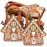 SilTriangle 24 Stück Weihnachts-Lebkuchenhaus-Vlies-Partytüten mit...