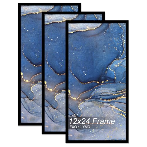 12x24 Picture Frame Set of 3 for Photo Poster Horizontally/Vertically