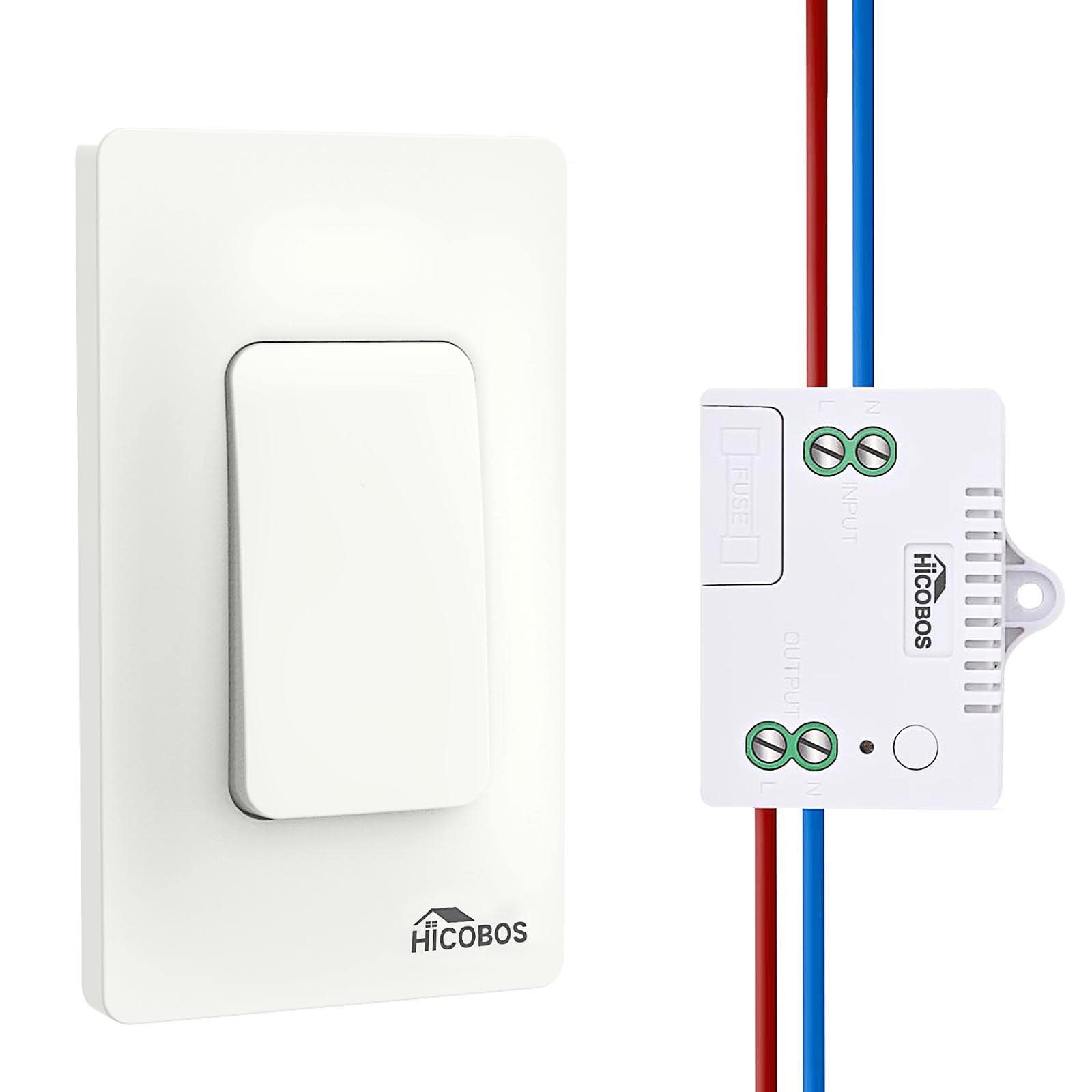 See full amazon price history chart for HICOBOS Wireless Light Switch, Remote Light Switches 10A/110-230V ON/Off, IP67 Waterproof with Fuse on Receiver Kit, No Battery and No Running Wires, 100FT Indoor RF Power Switch HICOBOS Wireless Light Switch, Remote Light Switches 10A/110-230V ON/Off, IP67 Waterproof with Fuse on Receiver Kit, No Battery and No Running Wires, 100FT Indoor RF Power Switch (B09QCGD6BZ) Amazon Price History, Amazon Price Tracker