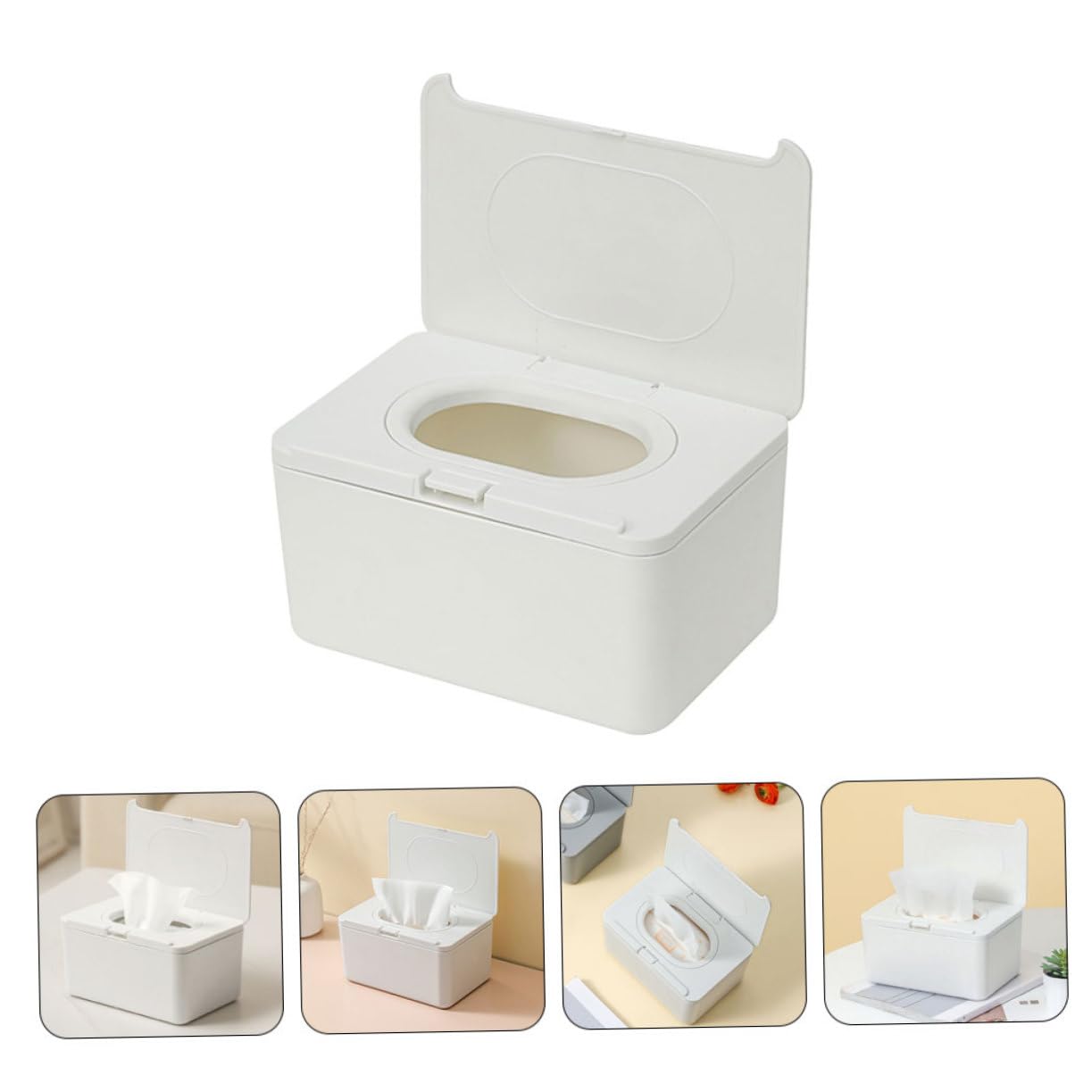 SUPVOX 2 Dispenser Salviette Ricaricabile Contenitore per Salviettine Umidificate Portatile e Facile Design e Resistente Adatto per Bagno