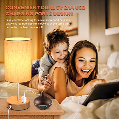 Table-Lamps-Set-of-2-Touch-Control-2-USB-Charging-PortsAC-Outlet-3-Way-Dimmable-Bedside-Nightstand-Lamp-with-Flaxen-Fabric-Shade-and-Wooden-Base-for-Bedroom-2-Pack-A19-LED-Bulbs-Included