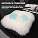 Price comparison product image HomDSim 18 Inch Luxurious Sheepskin Long Wool Car Seat Covers Chair Pad (White)