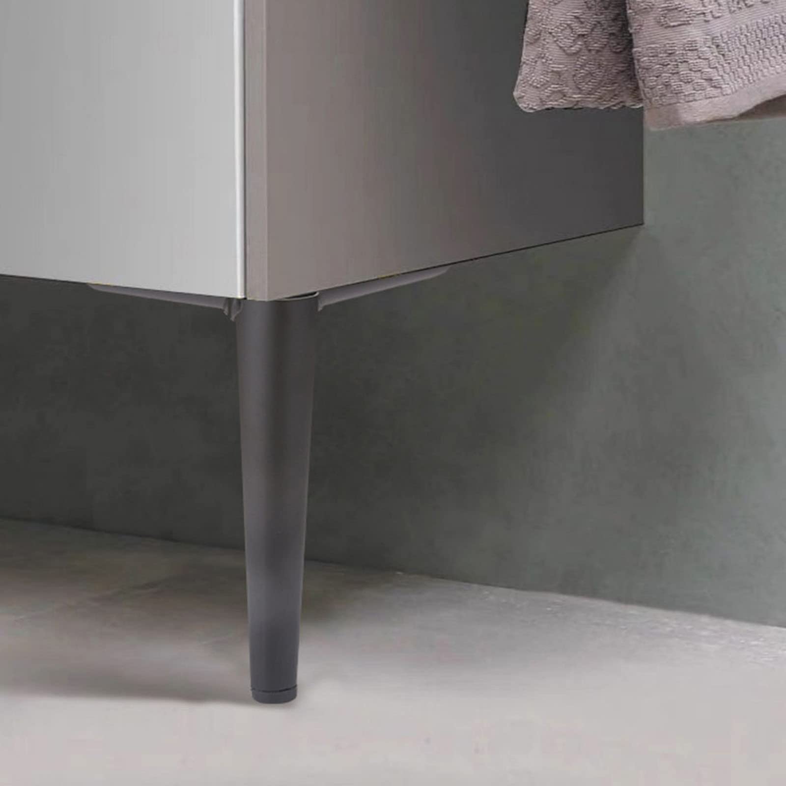 4 Pezzi di Piedini per mobili Moderni, Gambe di Ricambio Fai da Te per tavoli in Metallo, per mobili TV, Letto, Divano, Sedia (Colore: Nero, Dimensioni: 15 cm/5,91 Pollici)