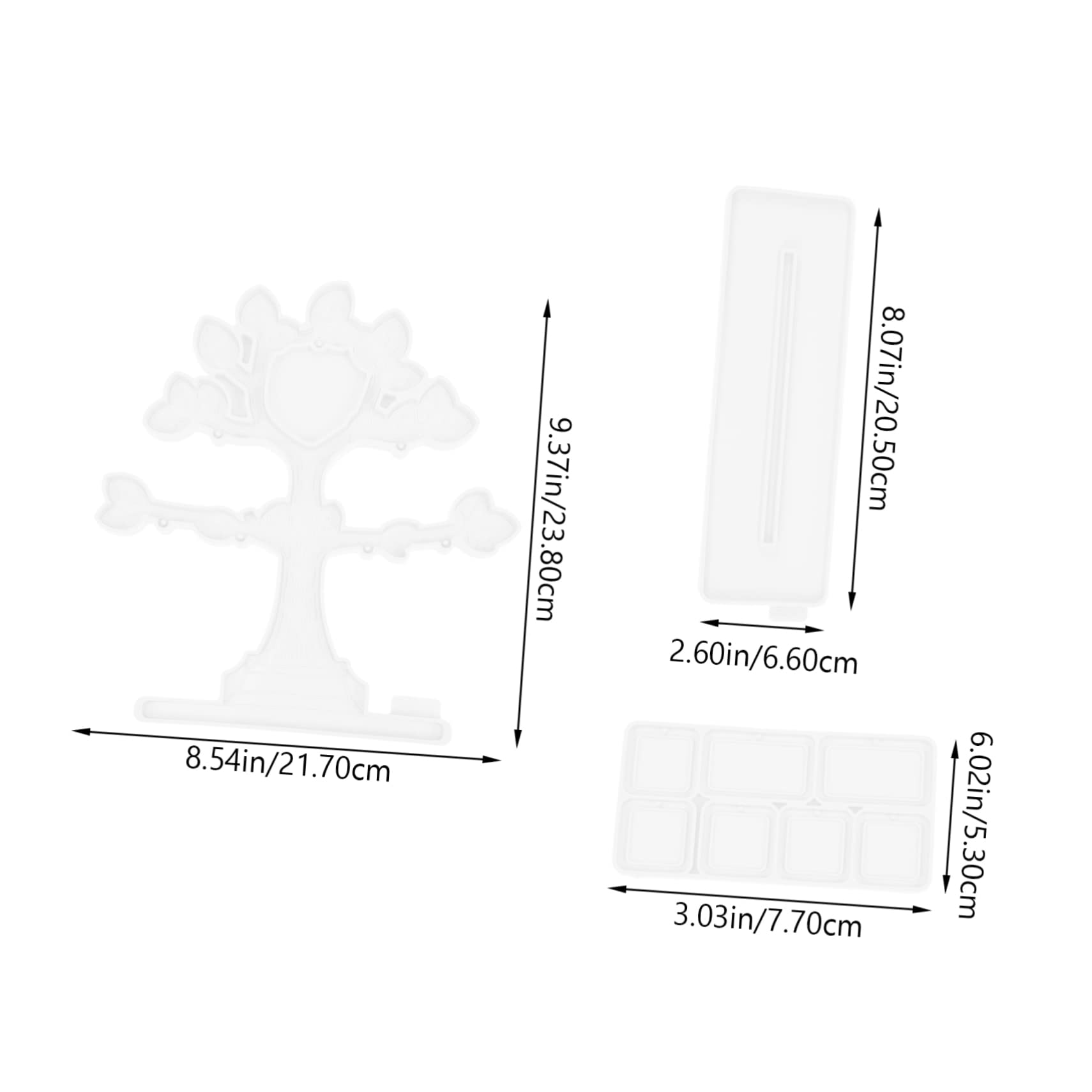 CIMAXIC DIY Tree Shaped Photo Frame Mold Silicone Picture Frame and Bracket Mold Creative Molding Tool