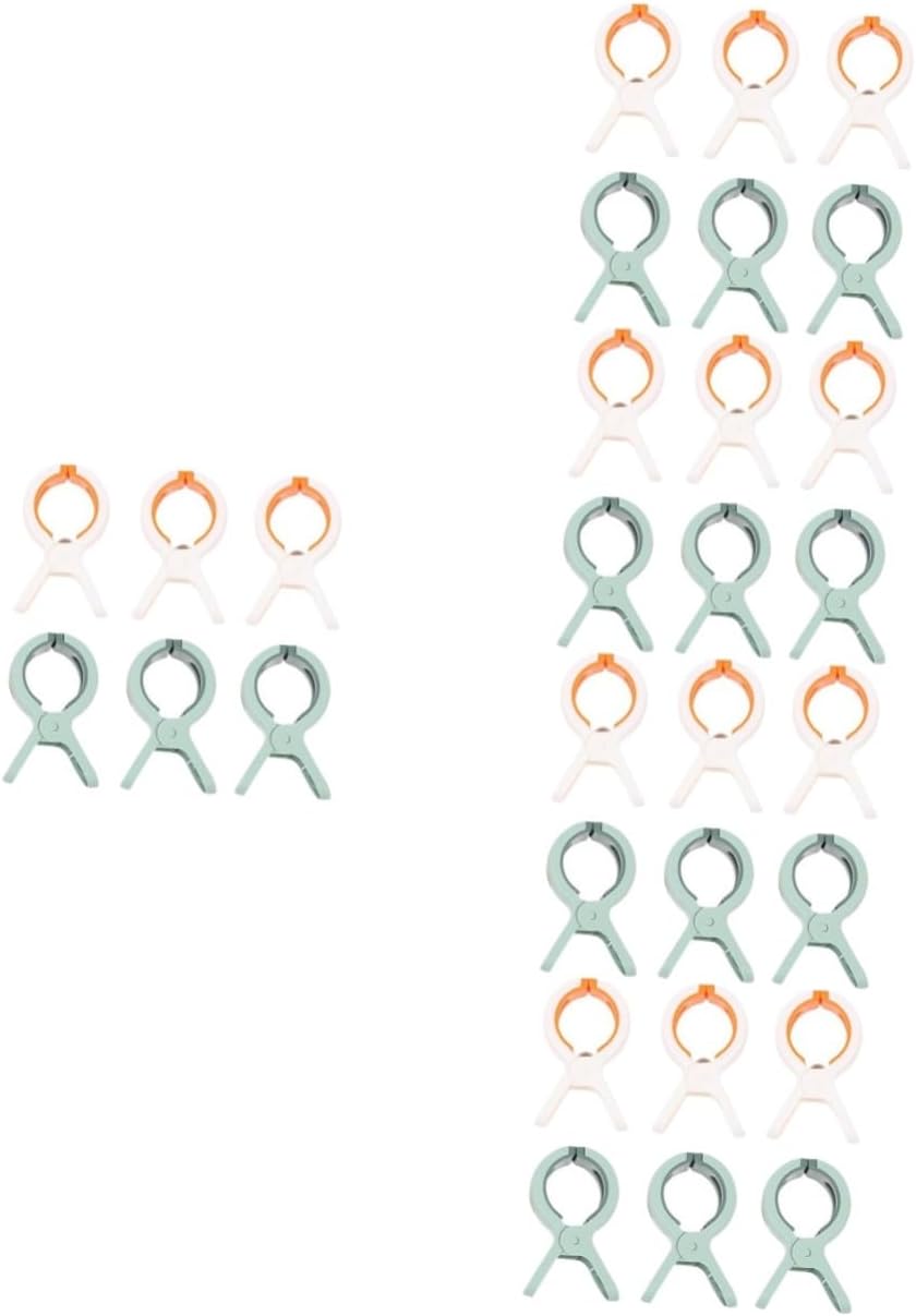 Alipis 30pcs Beach Towel Holders Non- Clips for Beach Chairs Windproof Clothespins Lightweight Material Smooth Edge Design Easy to Carry and Store