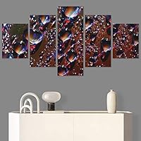 SIGNWIN 5 Panel Canvas Wall Art Abstract Colorful Decorative Elements Modern Artwork for Home Decorations Ready to Hang - 60