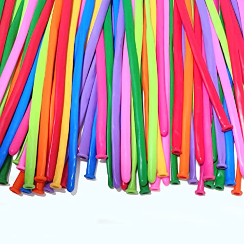 Image of LXZFCRG 260 Balloons Pack of 100 Long Balloon Animal Twisting Balloons for for Animal Shape Birthdays Clowns