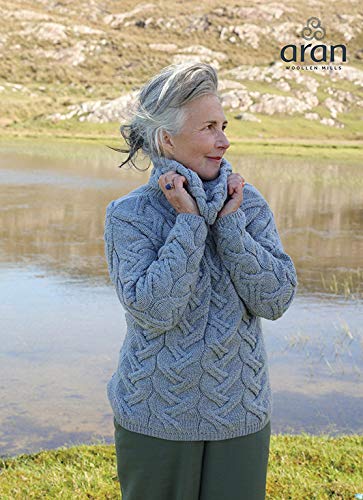 Image of Soft Merino Aran Chunky Cable Cowl Neck Sweater by Aran Woollen Mills