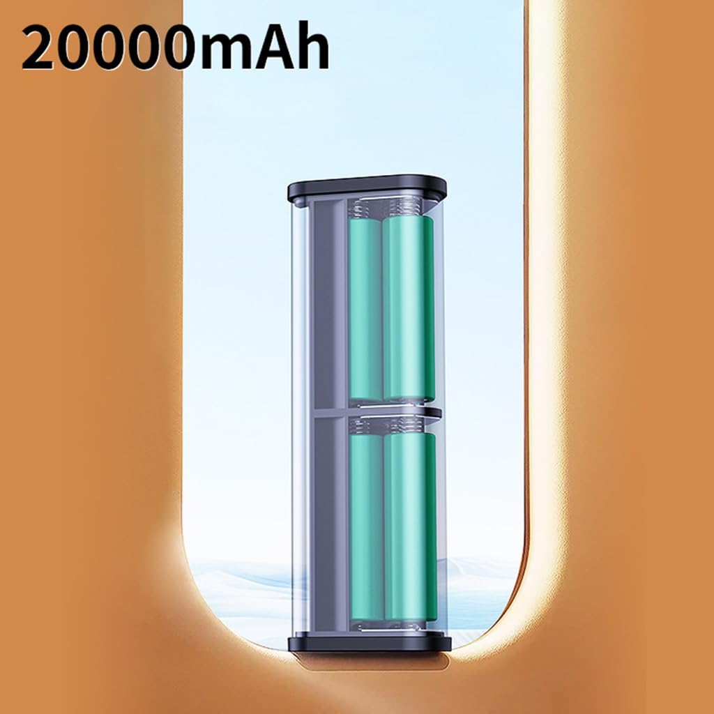 Transparente 6 x 18650 Batterie-Aufbewahrungsbox, 22,5 W, abnehmbarer Camping-Lichtkoffer