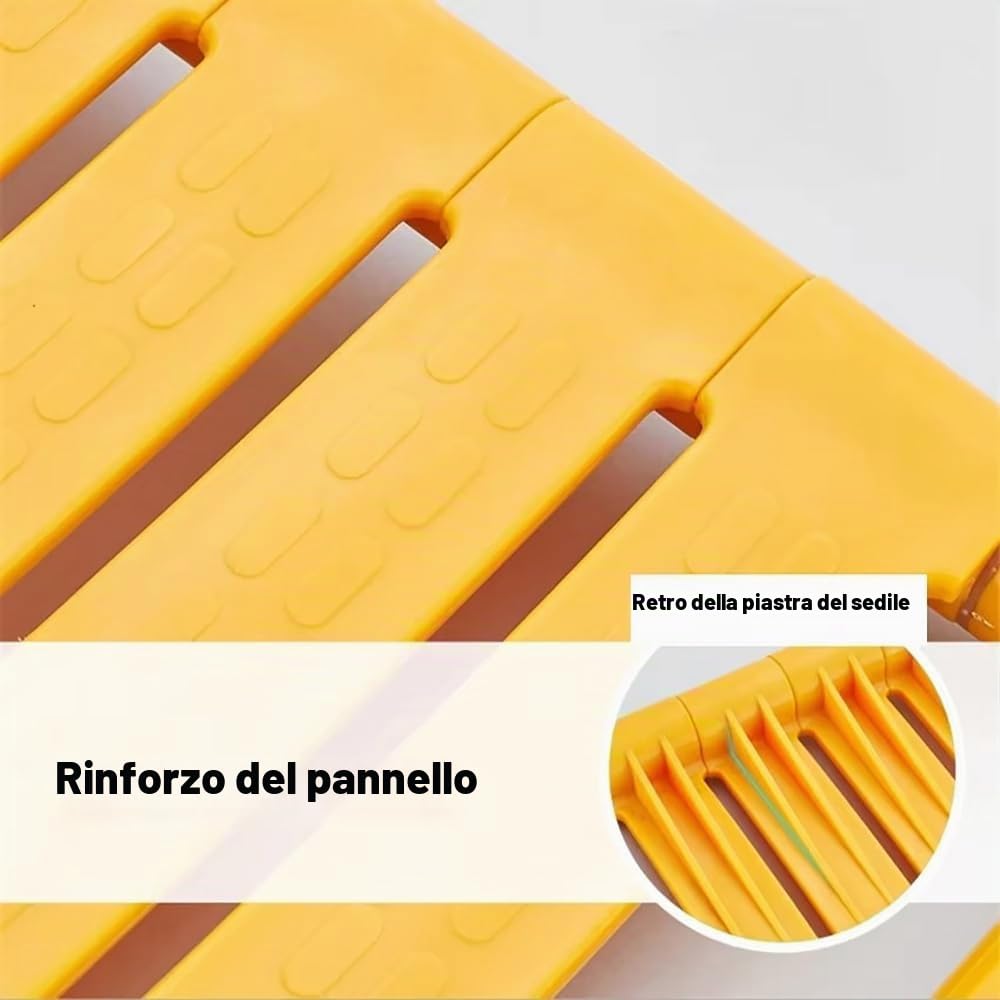 Sedile per Doccia a Parete, Sedia Da Doccia Pieghevole Antiscivolo,Sedile Per Doccia Da Parete Pieghevole,Scheletro In Acciaio Inossidabile,Piastra Sedile In ABS,Fino A 300 Kg Per Anziani E Disabili