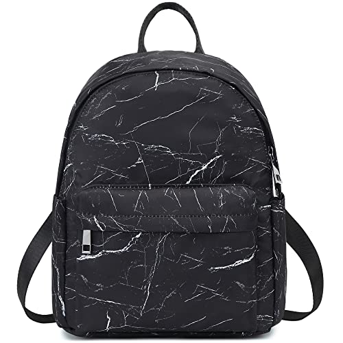Image of Marble Mini Backpack Women Girls, Small Backpack Purse for Adults Teens Kids School Travel (Black)