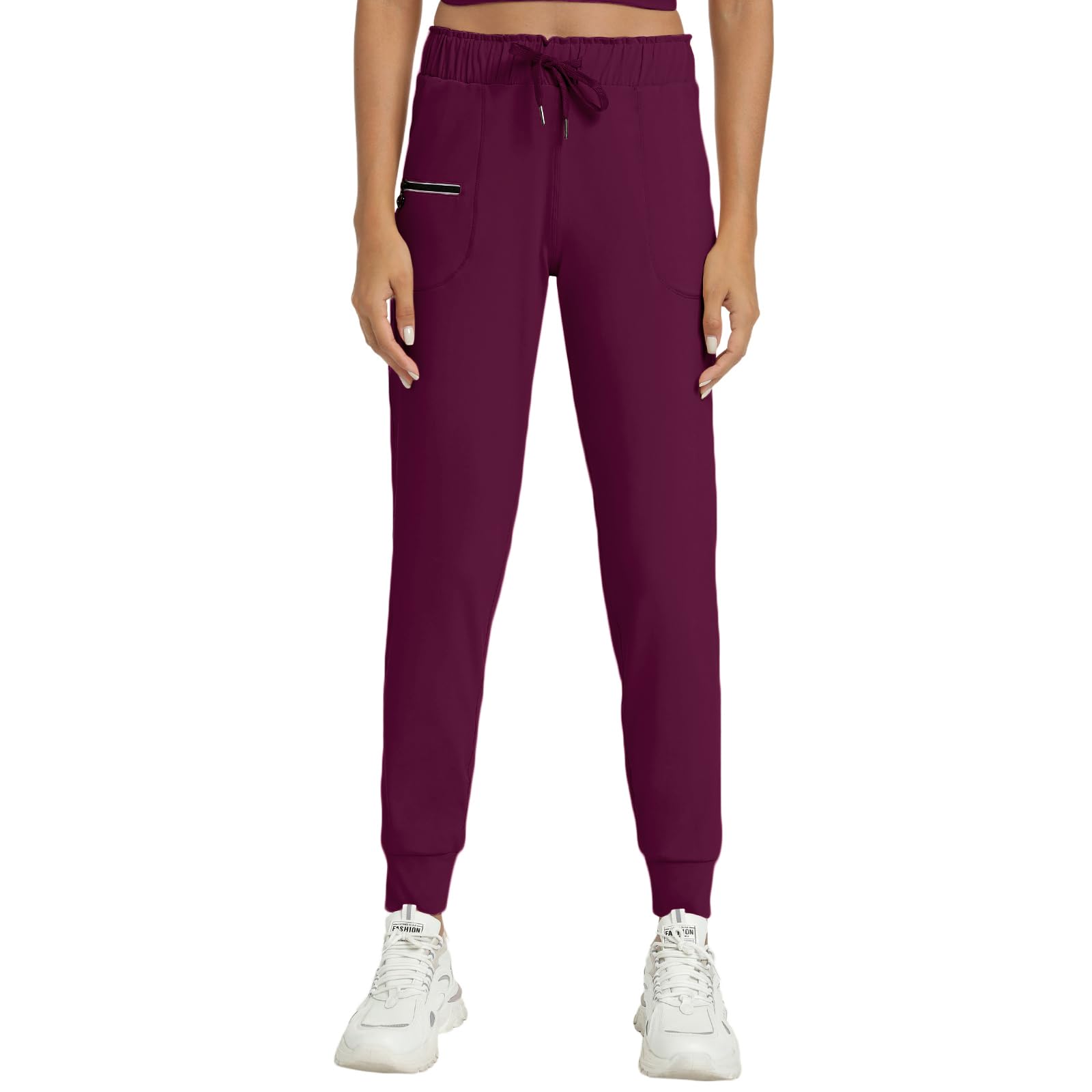 Joggers for Women with Pockets Elastic Waist Workout Sport Gym Pants