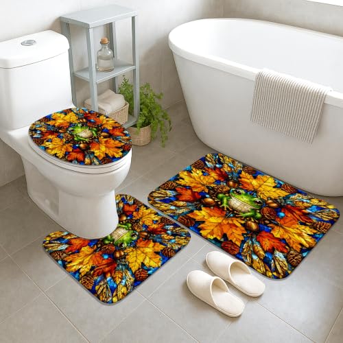 Rideau de douche anti-éclaboussures imperméable avec tapis doux pour sol sec - 4