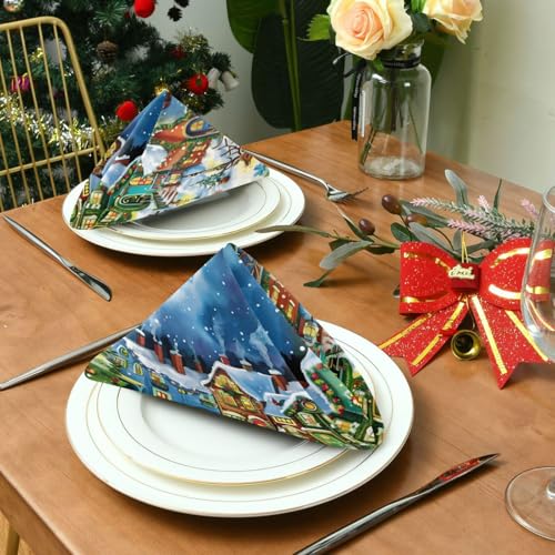 Servilletas de Tela Navidad Set 6 Multicolor 20x20 in miniatura 4