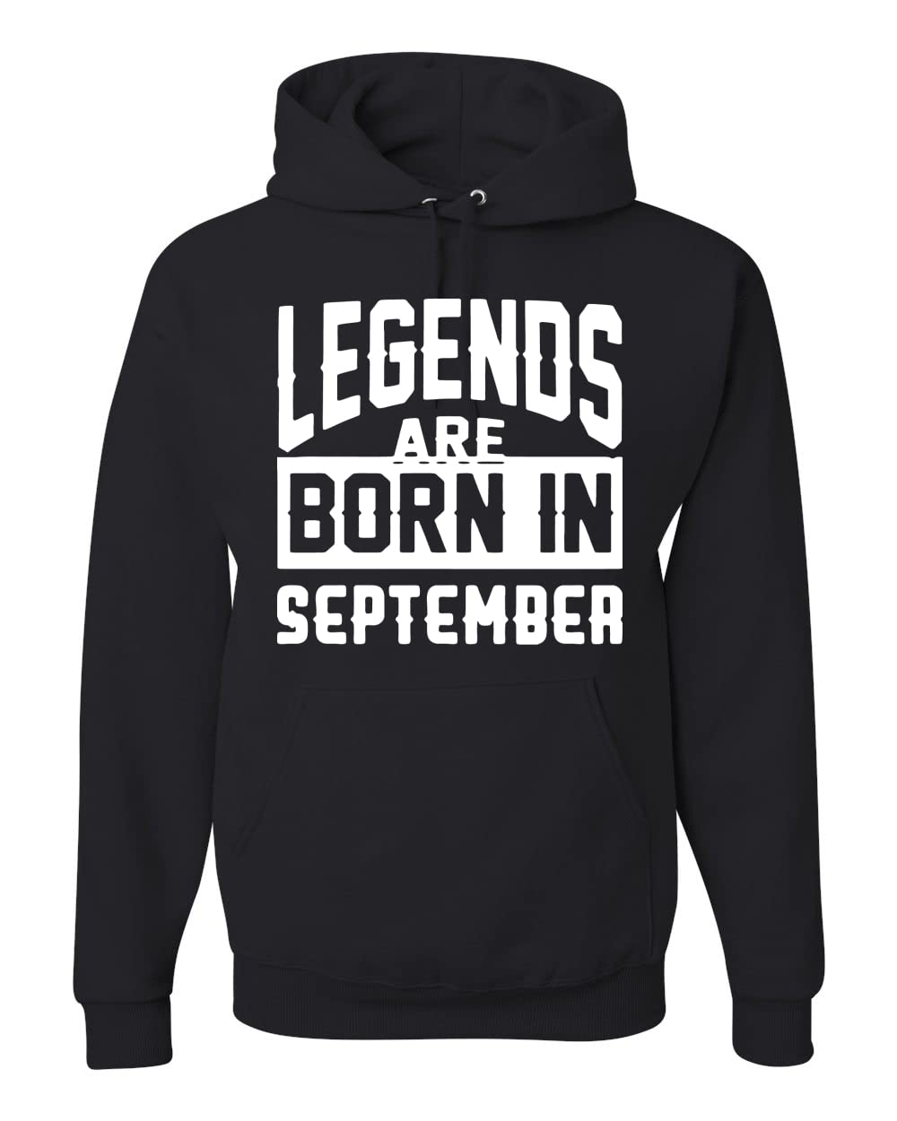Wild BobbyLegends are Born in White Design | Birthday Month Gift Idea Typographic Unisex Graphic Hoodie Sweatshirt